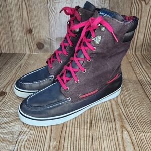 Sperry Women's High Top Plaid Top-Slider‎ Sneaker Size 9